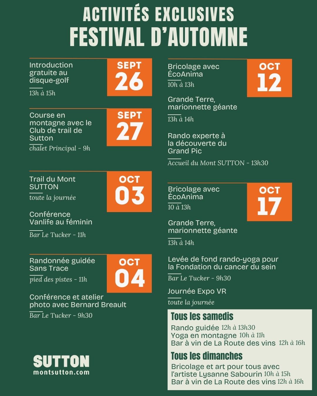 programmation sutton programmation sutton